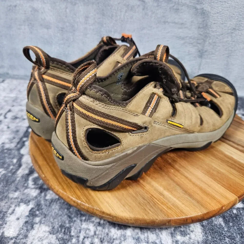 Keen Arroyo II Brown Leather Hiking Sandals Men's 11.5 Waterproof Arch Support